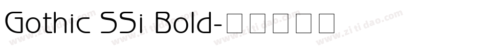 Gothic SSi Bold字体转换